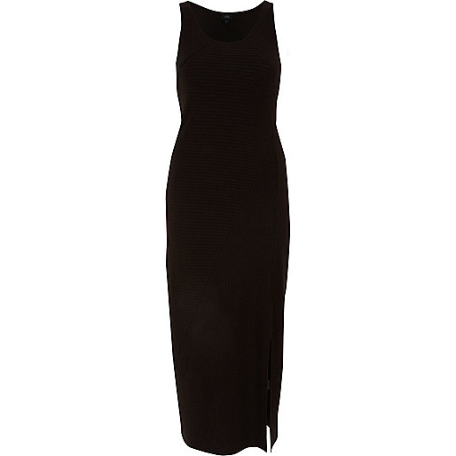 jacques-vertuk Black sleeveless side split maxi dress 702523 women Dresses Maxi Dresses