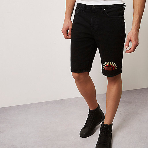 black river island cross body bag,jacques-vertuk Summer Dresses Uk Black slim cut sun embroidered shorts Shorts Sale men