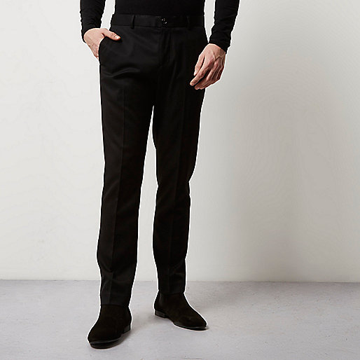 jacques-vertuk Black slim fit smart pants 297323 men Trousers Smart Trousers