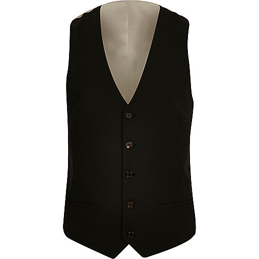 jacques-vertuk Black slim fit vest 292596 men Suits