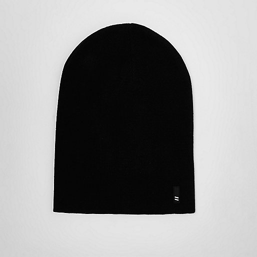 jacques-vertuk Black slouchy beanie hat 302498 men Accessories Hats