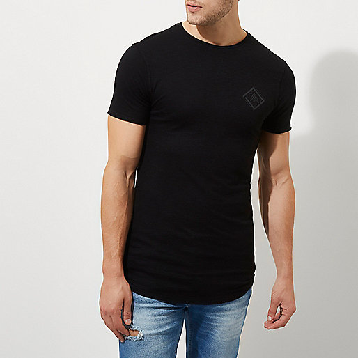 river island stockists,jacques-vertuk Shoes South Africa Black slub chest print muscle fit T-shirt T-shirts T-Shirts / Tanks men