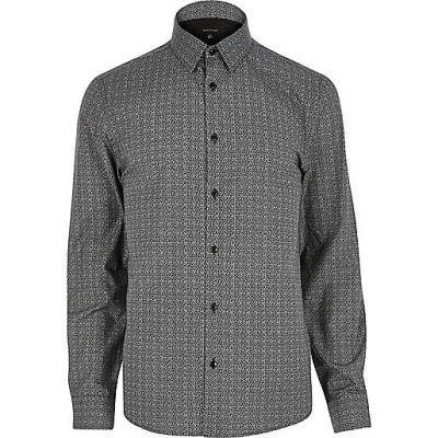 jacques-vertuk Black smart fine print shirt 290792 men Shirts