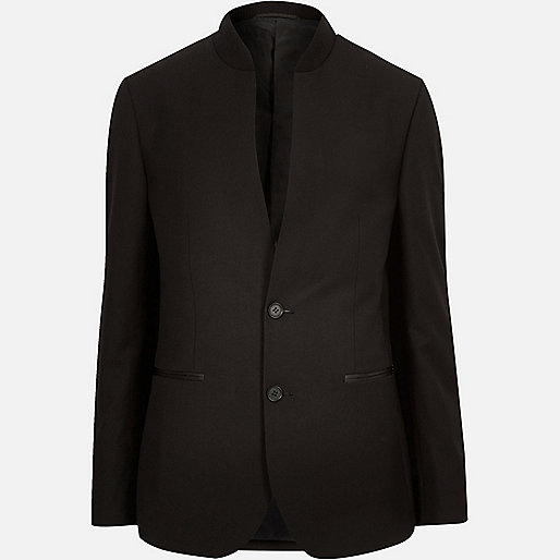 jacques-vertuk Black smart inverse collar slim blazer 288857 men Blazers