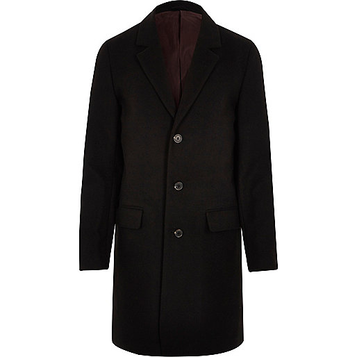 jacques-vertuk Black smart overcoat 301936 men Coats / Jackets Coats