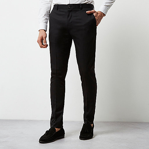 black jeggings river island,jacques-vertuk Ireland Black smart skinny fit pants men 297324