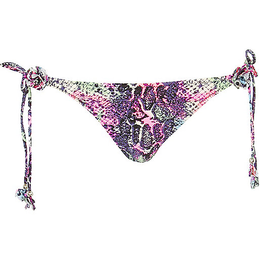 jacques-vertuk Black snake print bikini bottoms 620530 women Bikinis