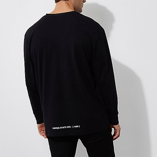 river island sparkly tops,jacques-vertuk U Black sphere print slouch sweatshirt Long Sleeve T-Shirts T-Shirts / Tanks men