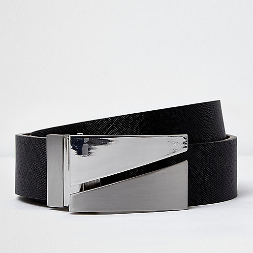 jacques-vertuk Black split plate reversible belt 301807 men Accessories Belts