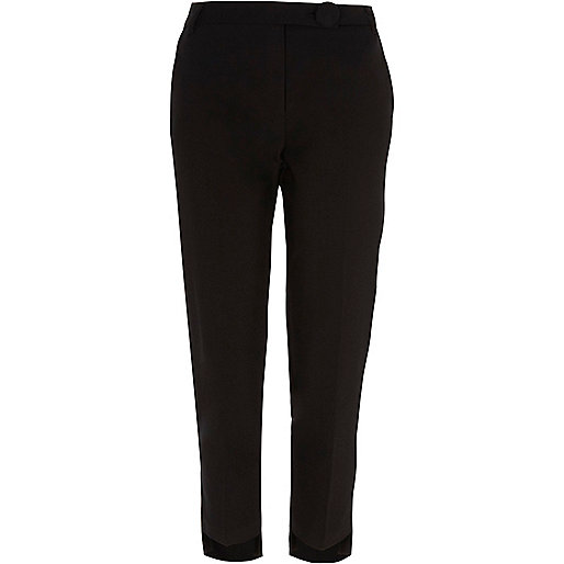 jacques-vertuk Black step hem cigarette pants 709538 women Trousers Skinny Trousers