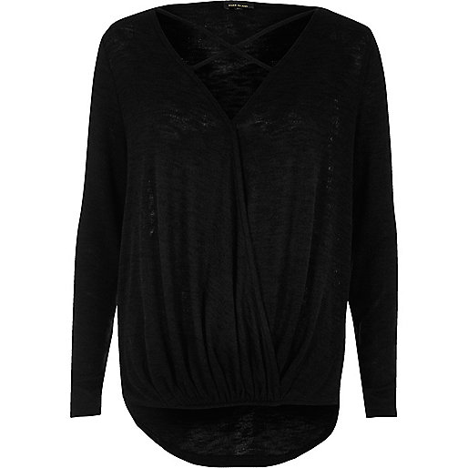 mens river island trainers,jacques-vertuk Ireland Black strappy front wrap top women 692932