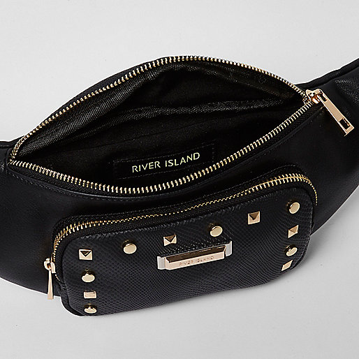 river island pink snake bag,Island River Black studded bum bag Bumbags Bags / Purses women