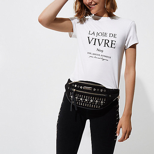 river island pu coat,jacques-vertuk Womens T Shirts Black studded bum bag Bumbags Bags / Purses women