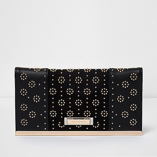 mini me clothing river island,jacques-vertuk Stores Black studded foldout purse with pouchette women 705448