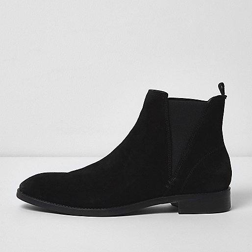 klarna river island,jacques-vertuk Collection Black suede chelsea boots Boots Shoes / Boots men