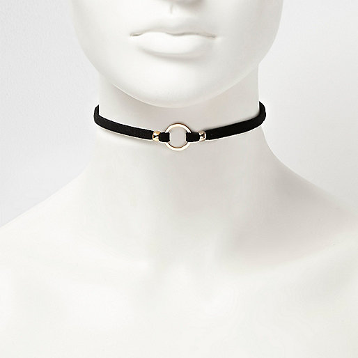 river island black bow heels,jacques-vertuk Store Collection Black suede circle choker Chokers Jewelry women