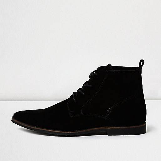 jacques-vertuk Black suede pointed desert boots 298333 men Shoes / Boots Boots