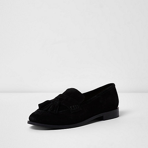 river island jeans skinny fit,jacques-vertuk Clothing Ltd Black suede tassel loafers Shoes Shoes / Boots women