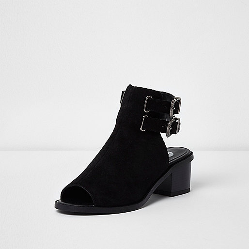 river island black wedges for women,Dresses jacques-vertuk Black suede western style peep toe shoe boot Boots Shoes / Boots women