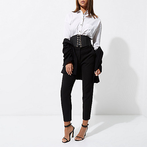 river island black ruched dress,jacques-vertuk Outlet Black tapered smart pants Tapered Pants Pants women