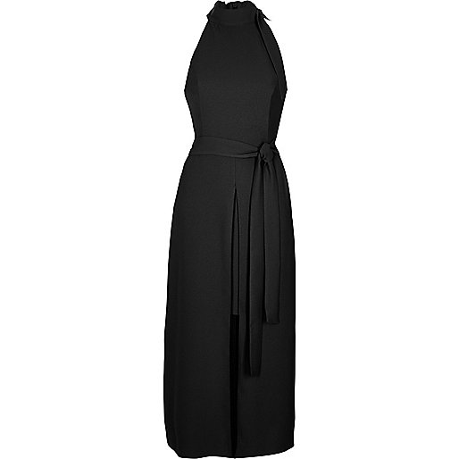 river island sale boots ladies,jacques-vertuk UK Black tie neck sleeveless midi dress women 704644