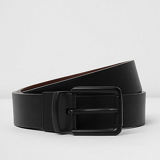 jacques-vertuk Black two tone reversible belt 300043 men Accessories Belts