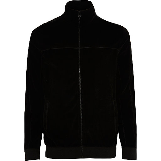 jacques-vertuk Black velour track jacket 297522 men Coats / Jackets