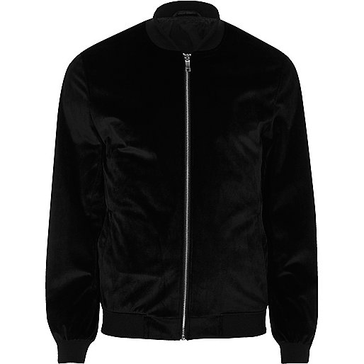 jacques-vertuk Black velvet bomber jacket 296568 men Coats / Jackets