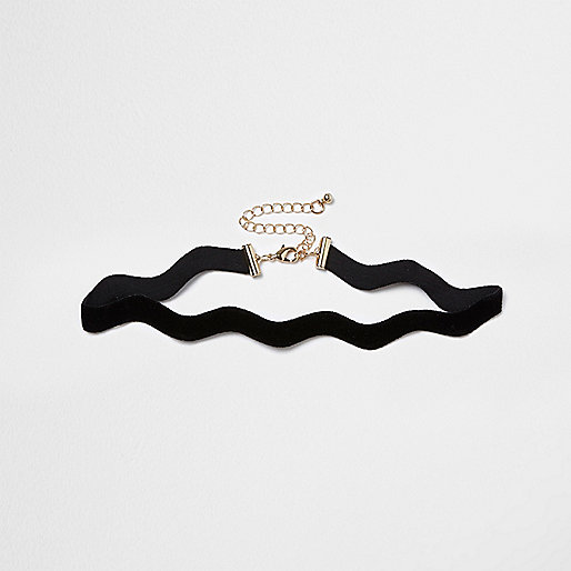 jacques-vertuk Black velvet wavy band choker 707771 women Jewellery Necklaces