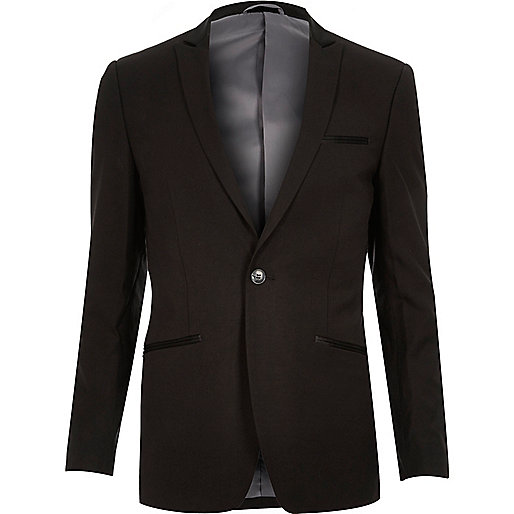 jacques-vertuk Black Vito slim fit wool-blend blazer 290087 men Blazers