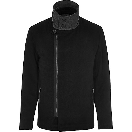 jacques-vertuk Black Vito turtleneck jacket 297881 men Coats / Jackets