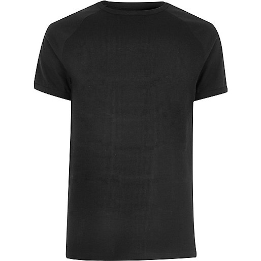 river island sandals,jacques-vertuk Dresses For Sale Black waffle raglan T-shirt T-shirts T-Shirts / Tanks men