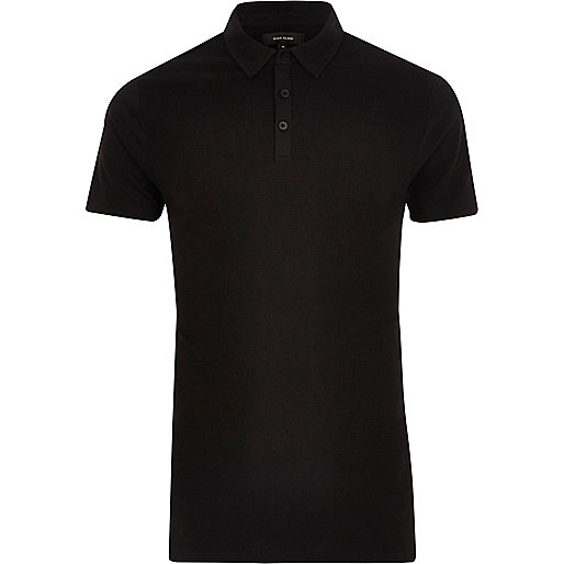 river island quilted bag,jacques-vertuk UK Black waffle slim fit polo shirt men 300590