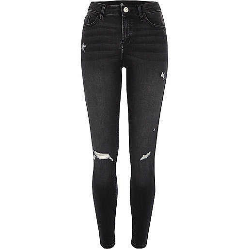 jacques-vertuk Black washed Amelie ripped super skinny jeans 704446 women Jeans Skinny Jeans