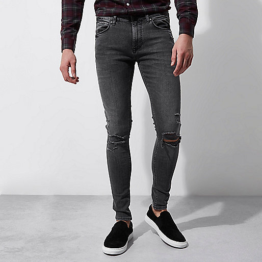 river island trench,jacques-vertuk London Black washed Danny ripped super skinny jeans men 302777