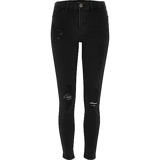 jacques-vertuk Black washed Molly ripped jeggings 694534 women Jeans Jeggings