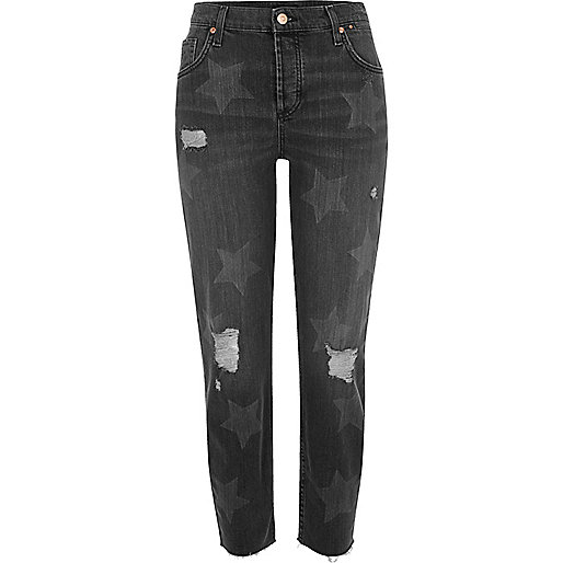 jacques-vertuk Black washed star print Ashley boyfriend jean 694317 women Seasonal Offers