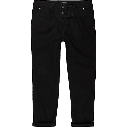 jacques-vertuk Black wide leg pants 302083 men Trousers Chinos