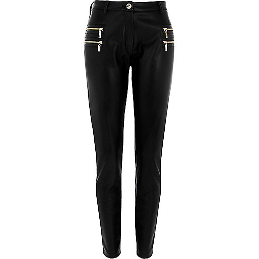 jacques-vertuk Black zip detail super skinny pants 686544 women Trousers