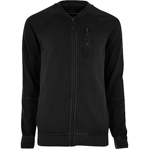 jacques-vertuk Black zip sweat bomber 298875 men Coats / Jackets