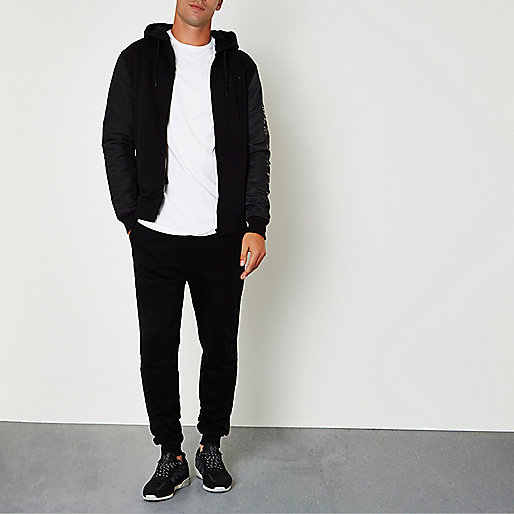 river island super skinny jeans,jacques-vertuk Shop Black zip-up hoodie bomber jacket men 303275