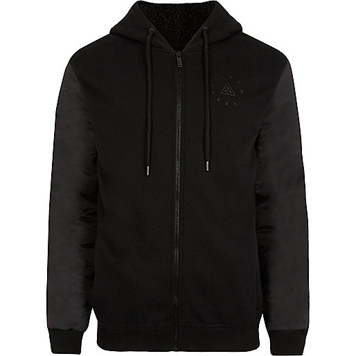 jacques-vertuk Black zip-up hoodie bomber jacket 303275 men Coats / Jackets Jackets