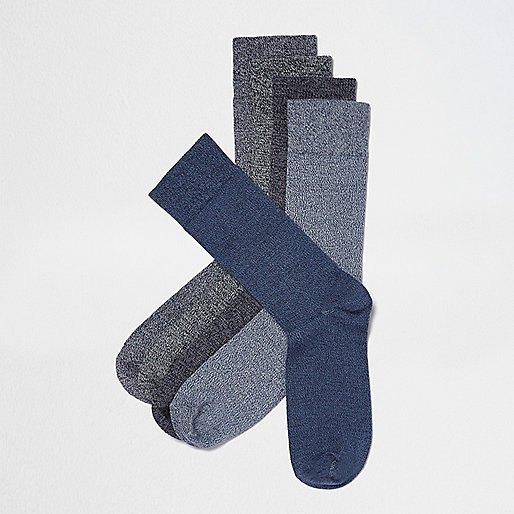 mens jeans at river island,jacques-vertuk Ireland Blue and grey socks multipack men 303023