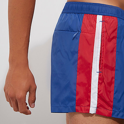 suede bag river island,jacques-vertuk South Africa Blue and red block swim trunks men 302837