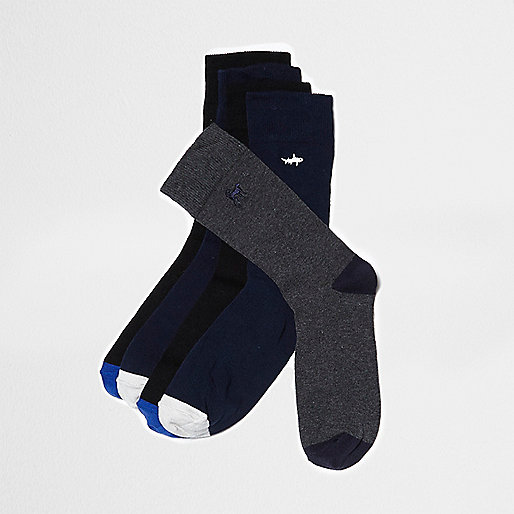 river island boots over knee,jacques-vertuk Online Offers Blue animal embroidery socks multipack Socks Underwear men