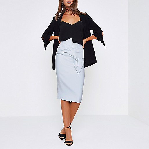 cream knitted dress river island,jacques-vertuk Ladies Jackets And Coats Blue bow front pencil skirt Midi Skirts Skirts women