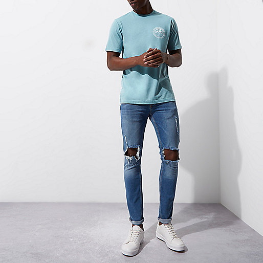 river island black shoe boots,jacques-vertuk Shop Blue burnout  Stanton squad  print T-shirt men 302444