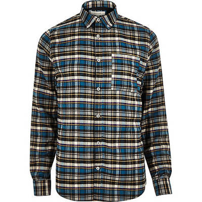 jacques-vertuk Blue check flannel shirt 291856 men Shirts