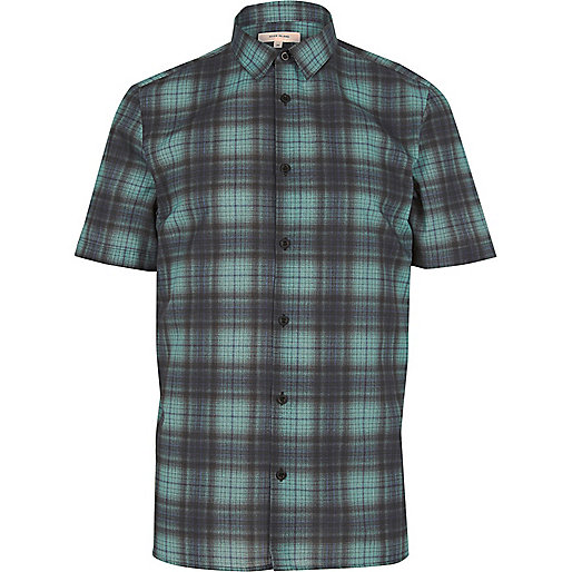 river island summer shoes,Where To Buy jacques-vertuk Clothes Blue check short sleeve shirt Shirts Sale men