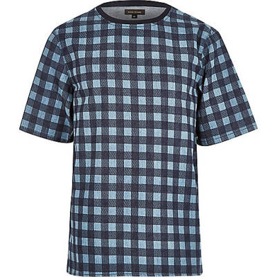 river island christmas tops,jacques-vertuk Shop On Line Blue check short sleeve t-shirt T-Shirts / Tanks Sale men